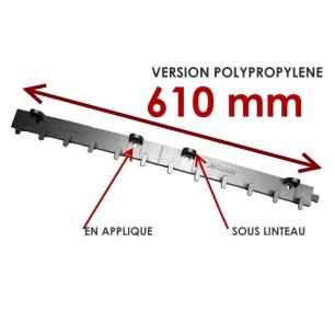 SISTEMA DE GANCHO DE POLIPROPILENO PARA CORTINA DE TIRAS DE PVC