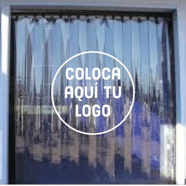 Cortinas de lamas de PVC personalizadas - impresión de logotipo Cortinas de lamas de PVC personalizadas - impresión de logotipo