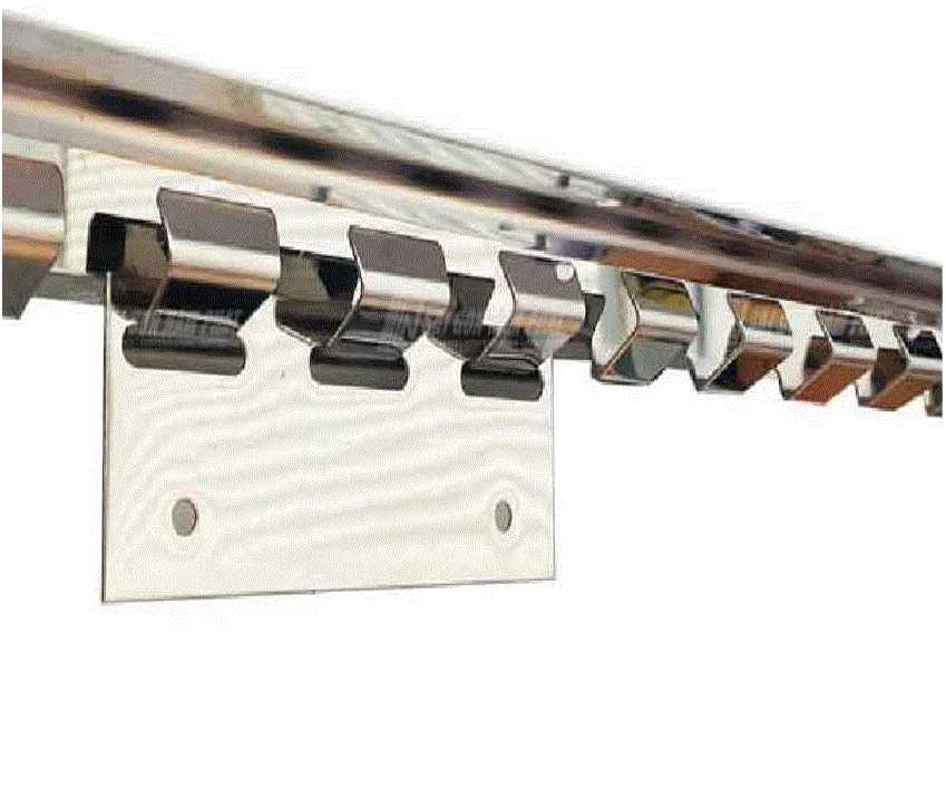 rideau à lamelles PVC fixation INOX