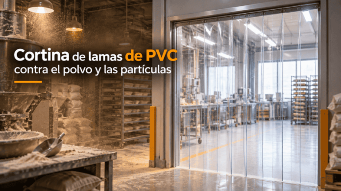 Cortina de lamas de PVC contra el polvo y las partículas